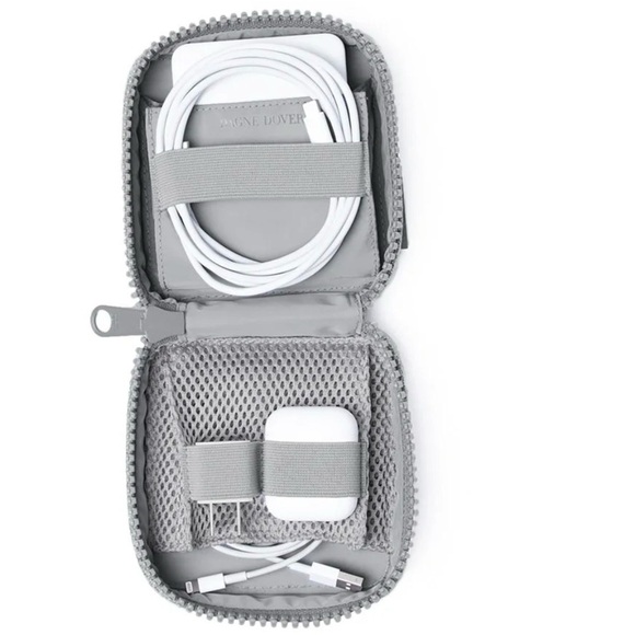 Dagne Dover Handbags - Dagne Dover Arlo Gray Tech Organizer Case for Cables & Earbuds